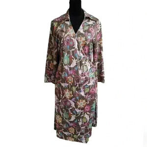 Diane vonFurstenberg maternity silk floral wrap midi dress